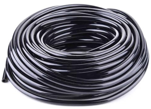 Tubo de riego por goteo de 33 pies 8 mm/11 mm de diámetro manguera de PVC flexible, sistema de riego para paisajes de jardín para invernadero, césped y patio