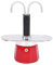 Asixxsix Cafetera Moka, 2 Tazas 100ml Cafetera Espresso Cafe tera de Aleación de Aluminio de Doble Cabeza para Estufa, para Café en Casa, Portátil, Fácil de Limpiar