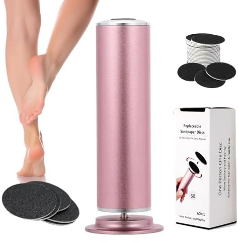 Electric Foot Callus Remover with 60 Sandpaper Discs, (Adjustable Speed) Professional Electric Foot File Pedicure Tool, Foot Sander for Dead Skin on Feet