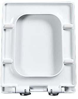 ZYGPH Sedile WC Bianco, Cerniere Regolabili a sgancio rapido, Fissaggio dall'alto, Facile da installare 04B