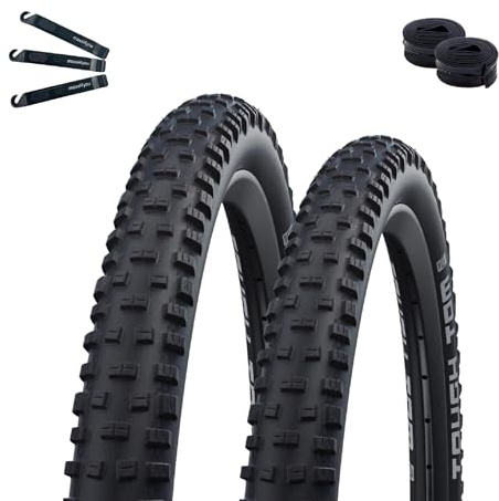 2 x Schwalbe Tough Tom Drahtreifen Active Line K-Guard Schwarz 60-622 (29 x 2,35) + 2 x Schwalbe Schläuche SV19 inkl. maxxi4you Reifenheber