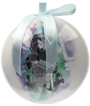 STAR WARS Stormtroopers Weihnachtskugel, weiß, 8 x 8 x 8