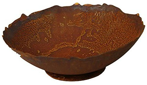 Schlichte & Runde Gartenschale in Rostoptik - XS Dekoschale: Ø 27cm / Höhe 9cm - Wetterfest & Frostsicher - Metall/Edelrost - Rostschale/Metallschale zur Dekoration im Garten/Gartendekoration