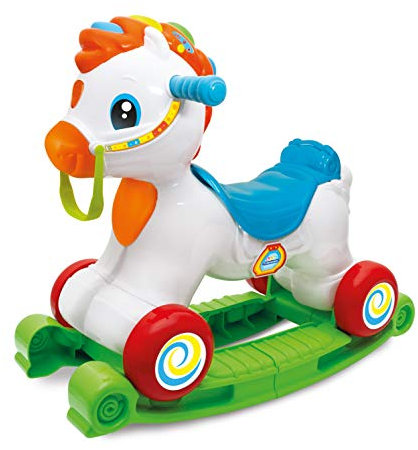 Clementoni- Baby Caballo Martino el Cavallino Cabalga, Balancín, Aprende, Single, Multicolor, 32,50 x 60,50 x 56,00 cm (17255)