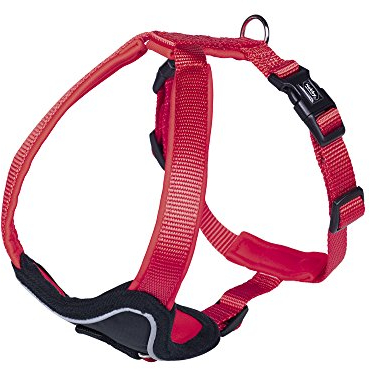 Nobby Komfort Geschirr Classic Preno, rot/rot L: 50-60 cm, B: 30 mm, 1 Stück