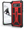 Urban Armor Gear Monarch Hülle für das Samsung Galaxy S10+ / S10 Plus nach US-Militärstandard [Qi kompatibel, Verstärkte Ecken, Leder] - rot (crimson)