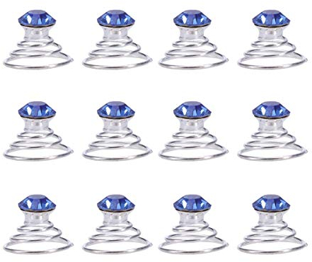 Haarspiralen Strass Spirale Haarspange Haarnadeln Clip Haarschmuck Zubehör für Hair Style 12 Stück (Blau)