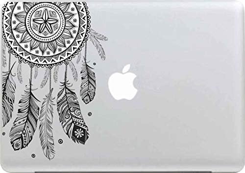 Autocollants pour Ordinateur Portable, Démontables Art Skin Sticker Vinyl Decal pour Pomme Pro/Air 1315 Pouces Ordinateur,Attrapeur de rêves (15 Pouces,Noir)