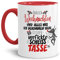Geschenk Tasse mit lustigem Spruch zu Weihnachten - Scheiß Tasse - Weihnachts-Tasse/Witziges Weihnachts Geschenk/Geschenk zum Nikolaus Advent - Innen & Henkel Rot