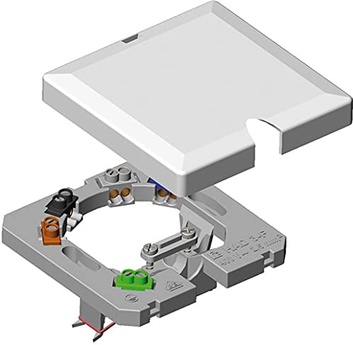 EW24 Herdanschlussdose Komfort unterputz Einbauhöhe von nur 12mm, Flache Bauweisse Ideal für hinter den Backofen, Made in Germany weiß