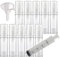 TIANZD 10 Stück Leerer Klein 5ml Transparent Airless Pumpspender Cremespender Lotionspender mit Weiß Gelspender für Kosmetika Lotion Cream Gel Nachfüllbare, 1xTrichter 1x Spritze