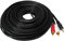 System-S Câble RCA 2 RCA 15 m mâle vers AUX jack 3,5 mm mâle stéréo AV en noir