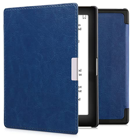 kwmobile Custodia eReader Compatibile con Kobo Aura Edition 1 Cover - eBook Reader Flip Case - Cover eReader Simil Pelle - Blu