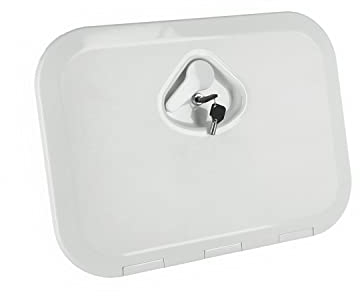 Nuova Rade Ablagefach TOP LINE mit Tür abschließbar Weiß Staufach Handschuhfach Seitenfach Stauraum Konsole Aufbewahrungsbox Seitenablage Mittelkonsole Ablage Boot