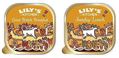 Lily's Kitchen Adult Great British Breakfast Wet Dog Food (10 x 150 g) & Adult Sunday Lunch Wet Dog Food (10 x 150 g)