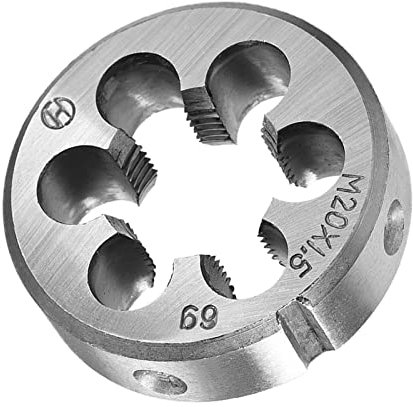 QUARKZMAN M20 x 1.5 Rotondo Matrice x 1 Pezzo Metrico Macchina Filetto Destra Mano Filettatura per Elaborazione o Riparazione Filettature Esterne