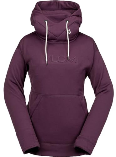 Volcom Damen Standard Riding Hydro Hoodie Fleece Snowboard Ski Sweatshirt BlackBerry S4