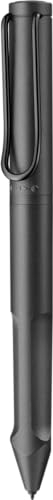 LAMY Safari Twin Pen - EMR Digitales Schreibwerkzeug, klassisches Design, Dual Tip Stylus Pen für Touchscreen und Papier, kabellos und batteriefrei - Alles Schwarz Stift mit Stylus-Spitze