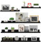 Giftgarden 90cm Lang Wandregal Holz, Schwarz Großer Schweberegal Bilderleiste für Wohnzimmer, Küche, Kinderzimmer, Schlafzimmer oder Büro - 5 Stück mit Verschiedenen Größen