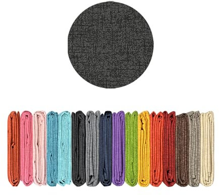 Il Gruppone Passione Casa Telo Arredo Tinta Unita in Cotone Panama Grandfoulard Copridivano Copriletto Sofà Made in Italy - Nero - 2 Posti 280x240