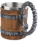 BESTonZON 1 Pc Chope De Bière Tonneau En Bois Chope De Bière Ancienne Tasse De Bar Vintage Tasse En Bois Faite à La Main Tasse à Café Vintage Poignée Acier Inoxydable Service à Vin Bureau
