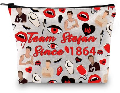 Make-up-Tasche von Vampir-TV-Show, inspiriert von Team Damon Stefan Salvatore seit 1864, TVD, Merchandise, Team Stefan