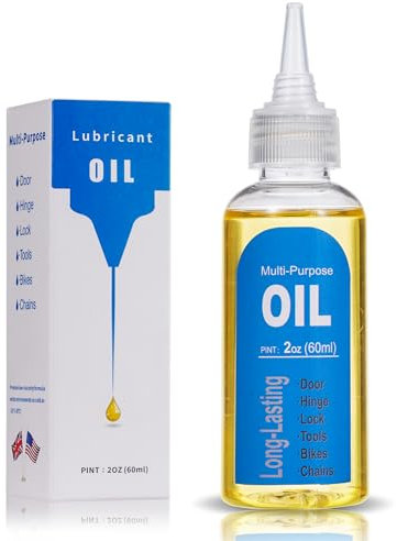 Suproler Door Hinge Oil Lubricant with Needle Oiler Tip(1.5 In), Long-Lasting Squeaky Door Hinge Lubricant for Door, Hinge, Lock, Tools, Bikes