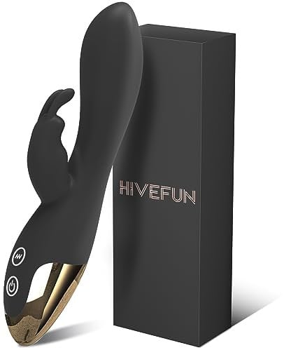 HIVEFUN Rabbit Vibromasseurs Feminin Godes Femme Vibrant Point G, Sex Toýs Femme Vibrator Adulte X Jouet Couple avec 10 Modes de Vibration, Vibratorie Sextoy Dildo Stimulateur Clitoridien Vibrateur