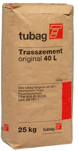 tubag Trasszement TZ-o Original | 40 Liter 25kg pro Sack (42)