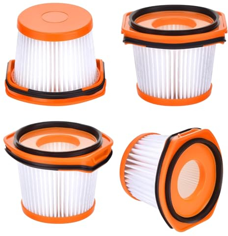 4 Pack Replacement Filters for Shark WV361UK / WV362UKT Series, Washable Filters for Handheld Vacuum Cleaner
