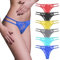 AUYAO Strings et Tangas Femme, Lot de 6 Strings en Dentelle Femme, Sous-Vêtements ans Couture String Ficelle Taille Basse, Culotte Invisible Femme, Lingerie String Sport Femme(2 Élastiques-M)