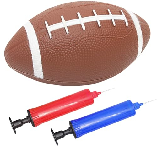 Kexpery Teenager-Rugbyball, American Football, aufblasbar, Kleiner Rugbyball, rutschfest, for Kinder, Spielball mit Aufblasgerät for den Unterricht von Kindern (21 cm)