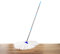Mop standard con base grande, mocio bianco in tessuto non tessuto | mocio super assorbente senza tracce – lavapavimenti per la casa con manico in acciaio inox per fabbrica, officina, ristorante,