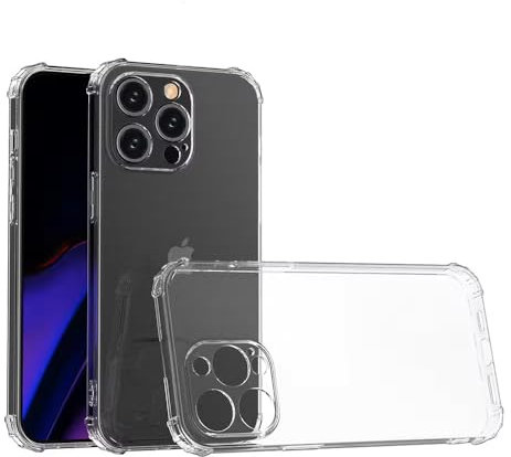Technovate Clear Case for iPhone, Shockproof Military-Grade Drop Protection, Soft TPU Gel Protective & Anti-Scratch Transparent Cover Non Yellowing Clear Phone Bumper Case for iPhone 13 Mini