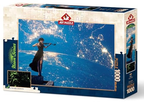 Jigsaw puzzles for adults 1000, 1000 piece jigsaw puzzles for adults, jigsaw puzzle, puzzles for adults, puzzles, wasgij puzzles 1000 pieces, Last Violin in the Sky Neon Puzzle