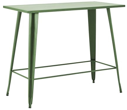 Oviala Table Haute de Jardin en Acier Vert Cactus