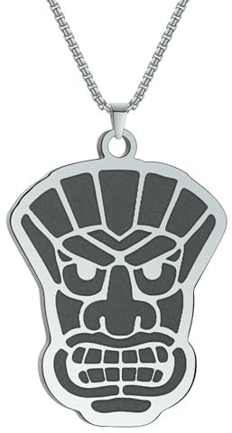 Anhänger Halskette Tiki hawaiianische Punk Herren Halskette Gothic Schmuck Anhänger Halskette Freund Geschenk Schmuck
