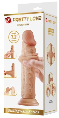 Pretty Love Quentin - Sliding Skin Realistic Dildo, Nude, Ø 4,2 cm