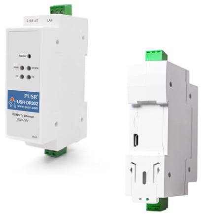 PUSR DIN-Schiene RS485 zu Ethernet Konverter USR-DR302 | Modbus RTU to TCP,Modbus Gateway, industrielle kleine Größe,cost-effective,kostengünstig