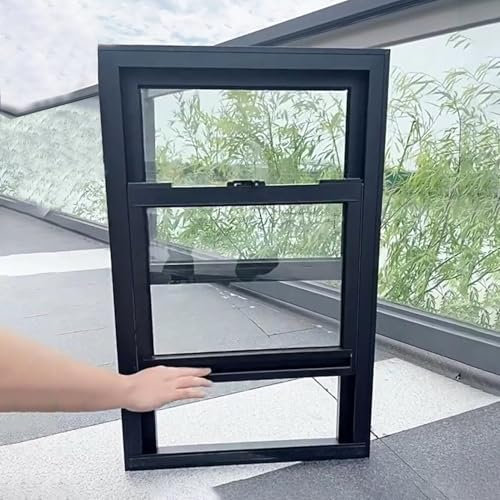 Ventanas Aluminio Ventanas de Reemplazo para Sótanos, Ventanas de Metal Ventilables para Cobertizos, Ventanas Corredizas para Cafeterías Escolares o de Comida Rápida, Ventanas Insonorizadas(Gray,40x60