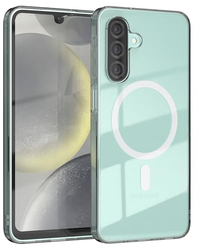 EAZY CASE Hülle für Galaxy A26 kompatibel mit Qi Charging Ultra Aufprallschutz Stoßfest und Kratzfest dünne Schutzhülle mit Kameraschutz Silikon Cover Clear Hybrid Handy Case Transparent - Qi Charging