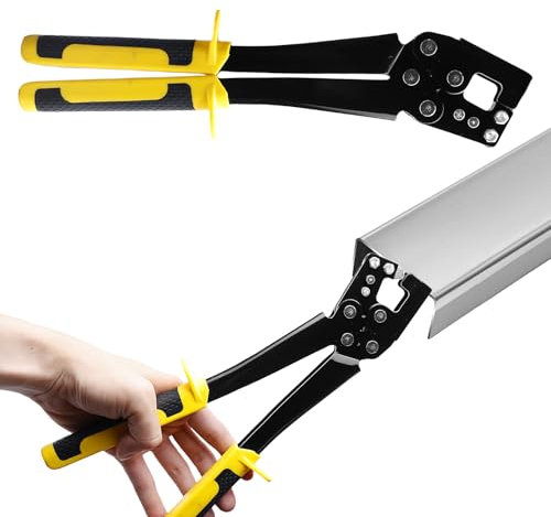 Pinza Per Prigionieri In Acciaio, Handle Stud Giallo Crimpatrici Pinza, Pinza Crimpatrice Per Montanti Cartongesso, Punzonatrice Per Cartongesso Per La Costruzione In Case, Uffici, Magazzini(giallo)