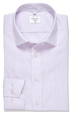 Marvelis Herren Businesshemd Langarm 726614,Einfarbig,Modern Fit,New Kent