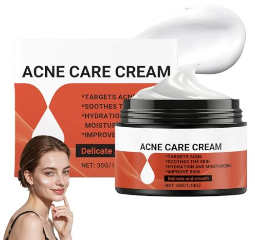Acne Treatment Cream 35g - Spot Treatment & Moisturiser for Face,Reduces Blemishes,Hydrating Face Moisturiser for All Skin Types,Non-Greasy Cream for Men & Women