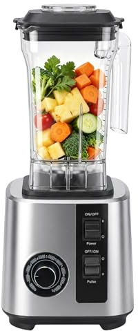 Multifunctional Blender & Food Processor,2L Heavy Duty Ice Crusher Blender with Copper Motor,Variable Speed & Pulse Control,for Smoothies,Shakes,Frozen Drinks,Sauces & Vegetables (Gray)
