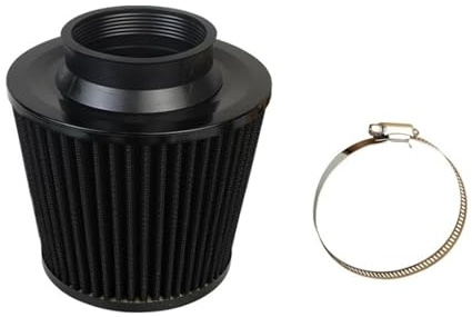 Tuyere Intake Filtro Aria Universale Per Auto Da 64/100mm Diametro Grande Aspirazione Fredda Flusso In Spugna Prestazioni Affusolate Sport Tubo Aspirazione(Black 100mm)