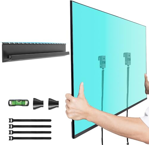 Aquzee No Stud TV Wall Mount, Studless Drywall Mount TV Bracket for Most 32-70 TVs, No Damage, No Drill TV Hanger for Flat Screen, Low Profile, Holds up to 130 lbs, Max VESA 400x400mm