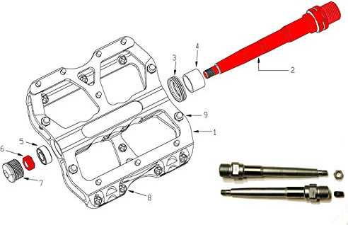 Reverse Axle Set for Escape Pedal (2pcs.)