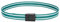 Kerbl Halsmarkierungsband m. Klemm- verschluß, grün-weiß, 130cm