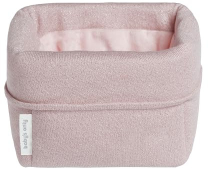 Baby's Only - Wickeltisch-körbchen Sparkle - Aufbewahrungskorb für das Kinderzimmer - Feuchtigkeitsbeständig - Silber-Rosa Melee - 20x20x14 cm
